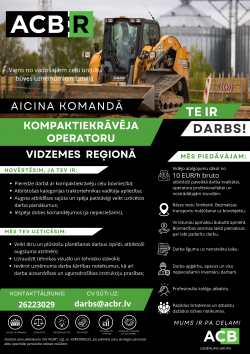 Kompaktiekrāvēja operatoru VIDZEMĒ