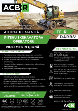 Riteņu ekskavatora operatoru VIDZEMĒ